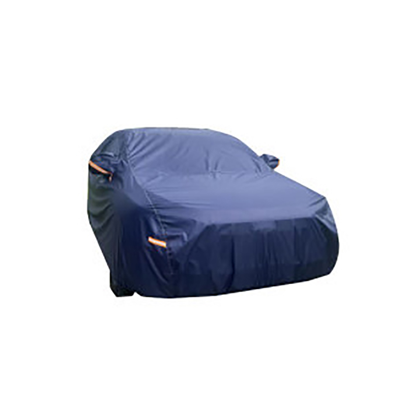 Proteção solar em tecido oxford espessado azul marinho e capa completa para carro à prova de chuva