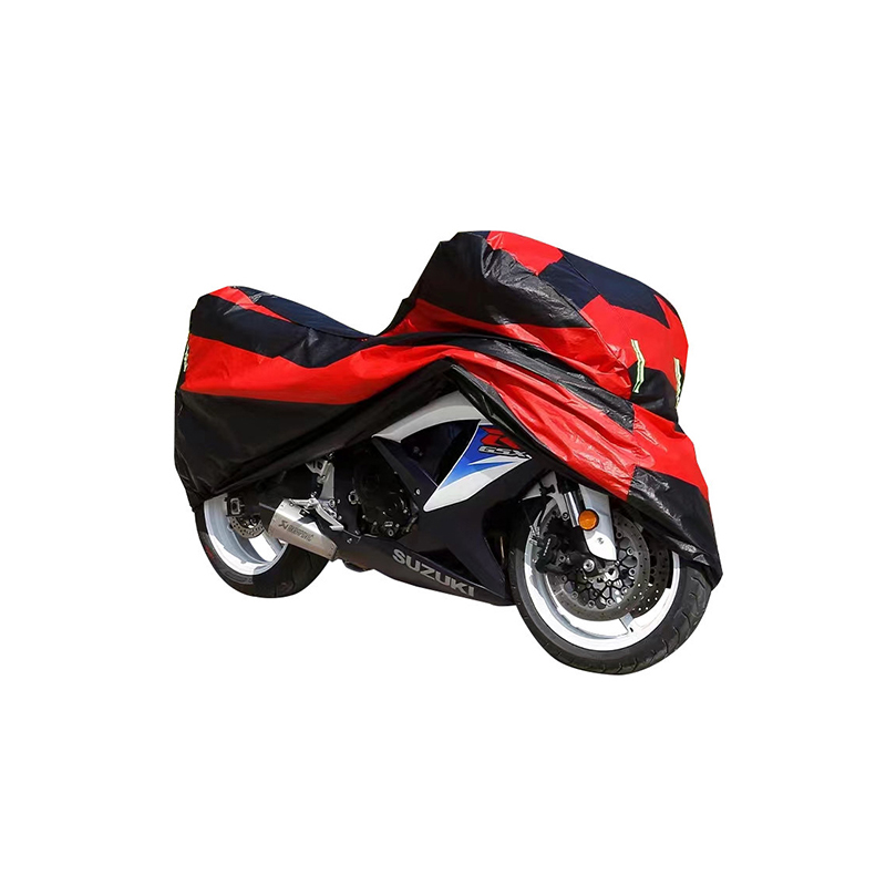 Capa de filme de alumínio para motocicleta com combinação de cores vermelha e preta